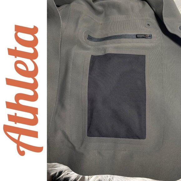 ATHLETA INTERSTELLAR BLAZER OLIVE GREEN SLEEK MODERN MINIMALIST, SIZE 4 - Picture 8 of 12